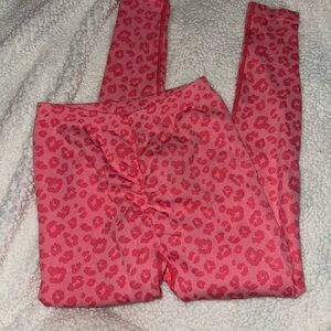 Pink Leopard Print Leggings